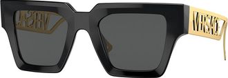 Versace VE4431F Asian Fit GB1/87 Womens Sunglasses Black Size 50