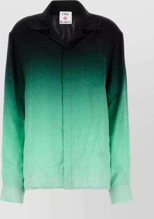 Casablanca silk shirt with chest pocket and gradient design