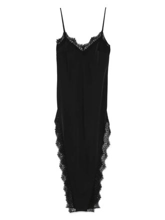 Nissa side-slits slip dress - women - Polyester - 36 - Black