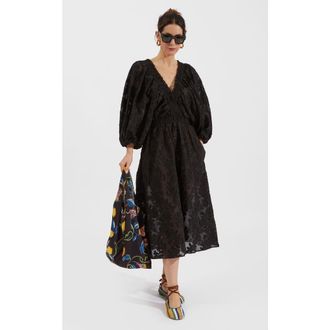 La DoubleJ Bayside Dress in Begonia Nero Black at Nordstrom, Size X-Large