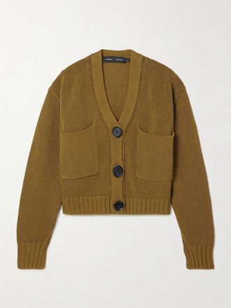 Proenza Schouler Cardigan Cropped In Misto Cotone Sofia - Giallo