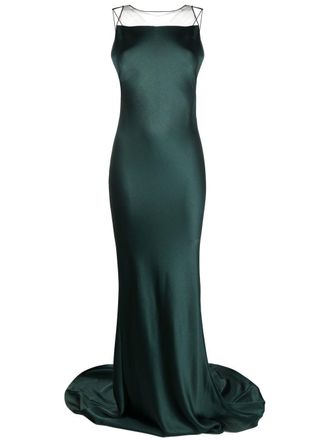 Maison Margiela Satijnen avondjurk - Groen