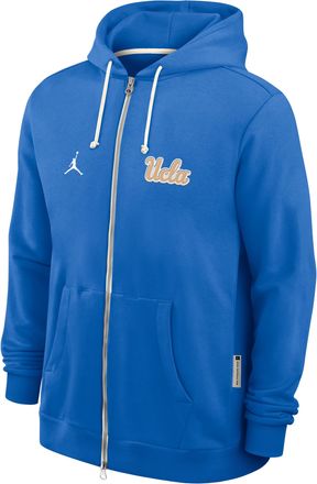 Nike Jordan Mens UCLA Sideline Jordan Brand Dri-FIT College Full-Zip Hoodie in Blue | 0JAV44UUCL-WZZ