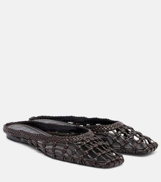 Staud Otto woven leather mules