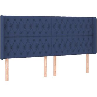 vidaXL Cabecero Con Led De Tela Azul 183x16x118/128 Cm Vidaxl