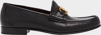 Valentino Garavani VLogo Medallion Leather Loafers