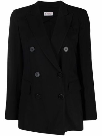 Alberto Biani Blazer met dubbele rij knopen - Zwart
