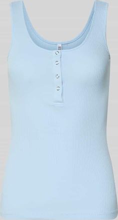 Pieces Slim Fit Tank Top aus Bio-Baumwoll-Mix Modell KITTE in Hellblau, Gr&ouml;&szlig;e XS