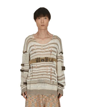 Vitelli Chaga Reverse Logo Stitch Sweater Multicolor