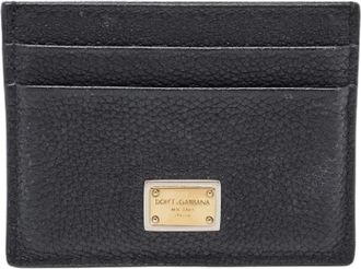 Dolce & Gabbana Pre-owned Wallets, female, Black, Size: ONE SIZE Pre-owned Leather Card Case