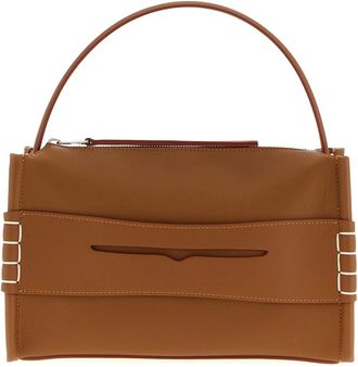 J.W.Anderson Tassen, Dames, Bruin, ONE Size, Leer, Loafer Leather Bag