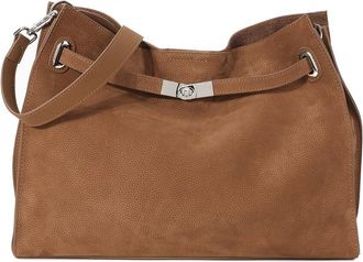 Tiffany & Fred Premium Suede & Leather Convertible Shoulder Bag