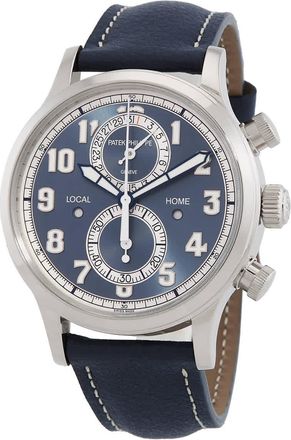 Patek Philippe Complications Calatrava Pilot Travel Time Chronograph Automatic Watch 5924G-001