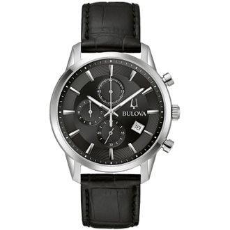 Bulova Mens Sutton Black Dial Watch