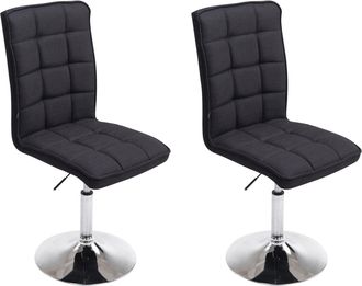 Clp Set De 2 Sillas De Sal&oacute;n Peking En Tela Negro