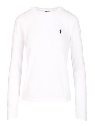 Polo Ralph Lauren Long-Sleeved T-Shirt Bianco-Donna