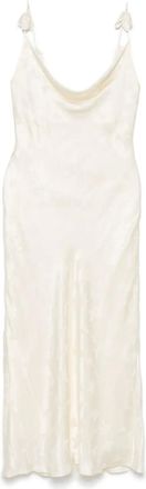 Rotate Abito midi in raso - Toni neutri