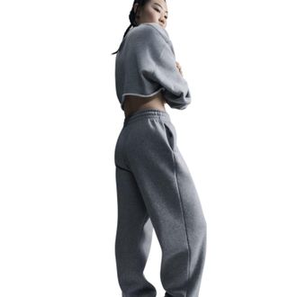 Nike Dames/Dames Fleece Joggers (Donkergrijze heide)