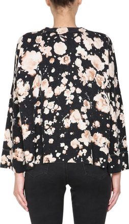 Moschino Floral Crew Neck Sweater - Black