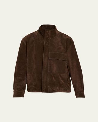 Nili Lotan Dominic Calfskin Suede Jacket