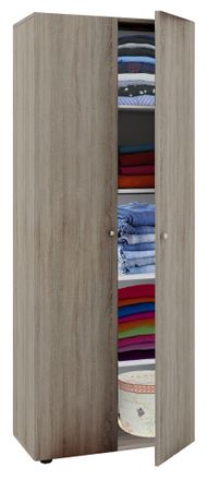 VCM Armario De Madera 5 Compartimentos Dimensiones Aprox. B. 70 X Al. 178 X T. 40 Cm 2 Puertas Giratorias Expandible Gabinete - Vandol (sonoma Roble) - Vc
