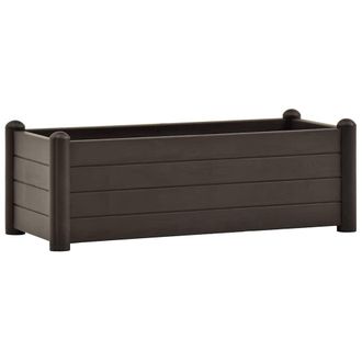 Berkfield Home Garden Raised Bed PP Mocha 100x43x35 cm in Dark Brown | Size: 100 x 43 x 35 cm