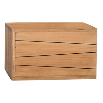 Wanda Collection Mueble para cuarto de ba&ntilde;o suspendido de teca 50 cm
