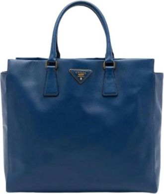 Prada Pre-owned Satchel - Dames - Vintage Shopper - Blauw - ONE Size - Leer - Vintage