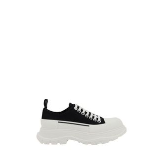 Alexander McQueen Black Cotton Chunky Womens Sneakers