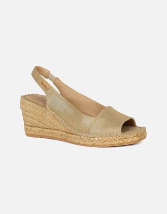 Toni Pons Womens Fiore Womens Espadrille Sandals - Gold - Size: 3