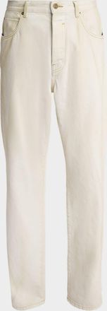 Balmain Men & apos;s Relaxed Faded Denim Jeans