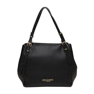 Ermanno Scervino Bianca Shopping Bag - Dames - Tassen - Zwart - Maat: ONE Size Zijde