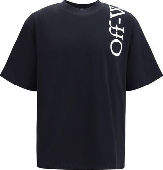Off-white Mens T-Shirt Vertical Bookish Skate Black Cotton T-Shirts And Polos
