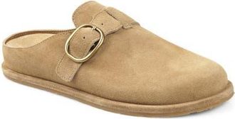 National Comfort Buckle Strap Clog in Natural Suede at Nordstrom, Size 11