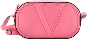 Valentino Garavani VLogo Walk Leather crossbody bag - Roze