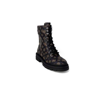 Guess Brown Artificial Leather Lace-Up Womens Boots