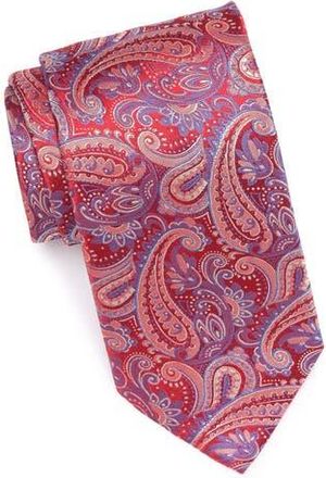 Eton Paisley Print Silk Tie in Red at Nordstrom Rack