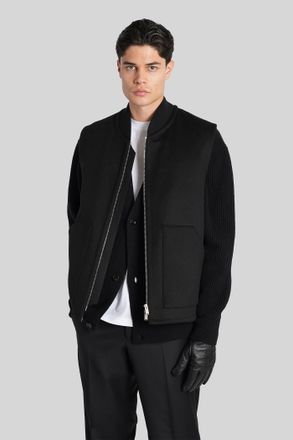 Lardini Vest In Black Wool