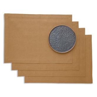 Solino Home Linen Placemats - Diana, 14 x 19 in Tobacco Brown at Nordstrom, Size Medium
