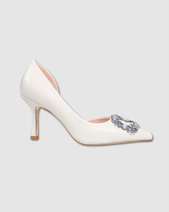 Mi-Mai Astoria Leather Pumps by Diane Perreau in White at Nordstrom, Size 10
