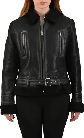 Frye Women&acute;s Nappa Leather & Faux Shearling Jacket