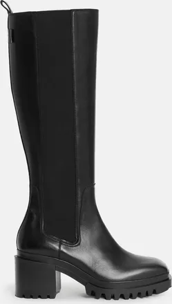 AllSaints Cow Leather Natalia Knee High Leather Boots, Size: UK 3/US 6/EU 36