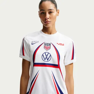 Nike Womens USA x V.A.A. Short-Sleeve Soccer Top in White | IB5337-100