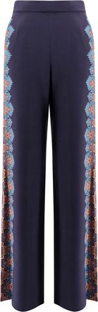 Etro Silk Trousers With Floral Print