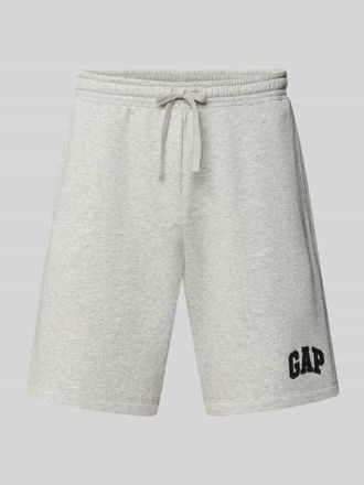 GAP Sweatshorts mit elastischem Bund in Hellgrau Melange, Gr&ouml;&szlig;e XXL