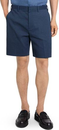 Theory Stretch Linen Blend Shorts in Dark Blue Wing at Nordstrom, Size 31