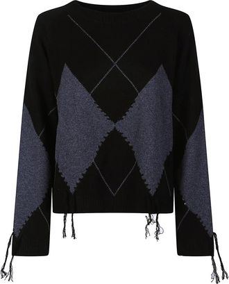 Pinko Berna Ronde Hals Trui - Dames - Ronde hals truien - Zwart - XS - Truien & Vesten