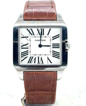 Cartier Pre-owned Cartier Santos Dumont Silver Dial Mens Watch W2007051