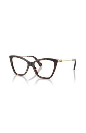 Swarovski 51mm Cat Eye optical glasses in Tortoise at Nordstrom