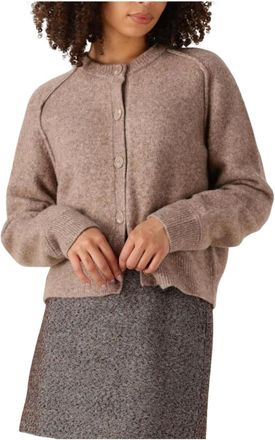 Second Female Truien & Vesten, Dames, Bruin, XL, Kameel Gebreide Raglan Vest